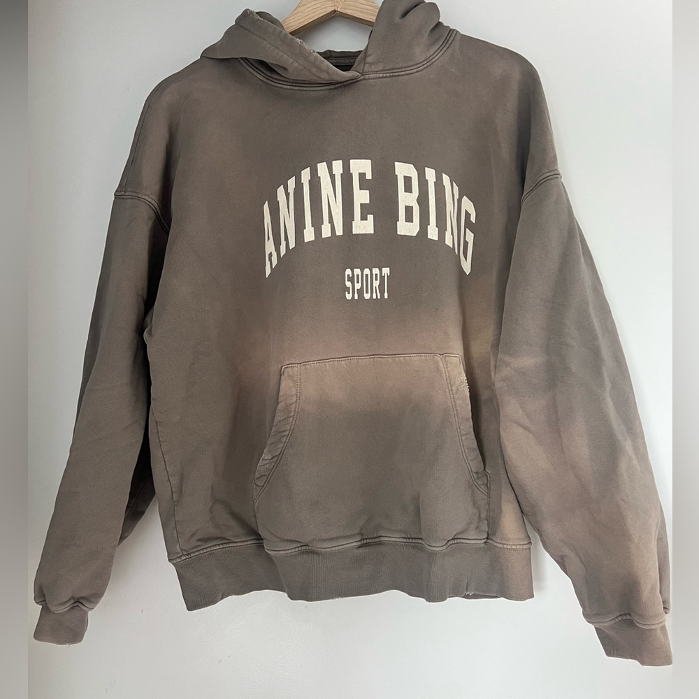 Anine Bing Sport Hoodie in Taupe